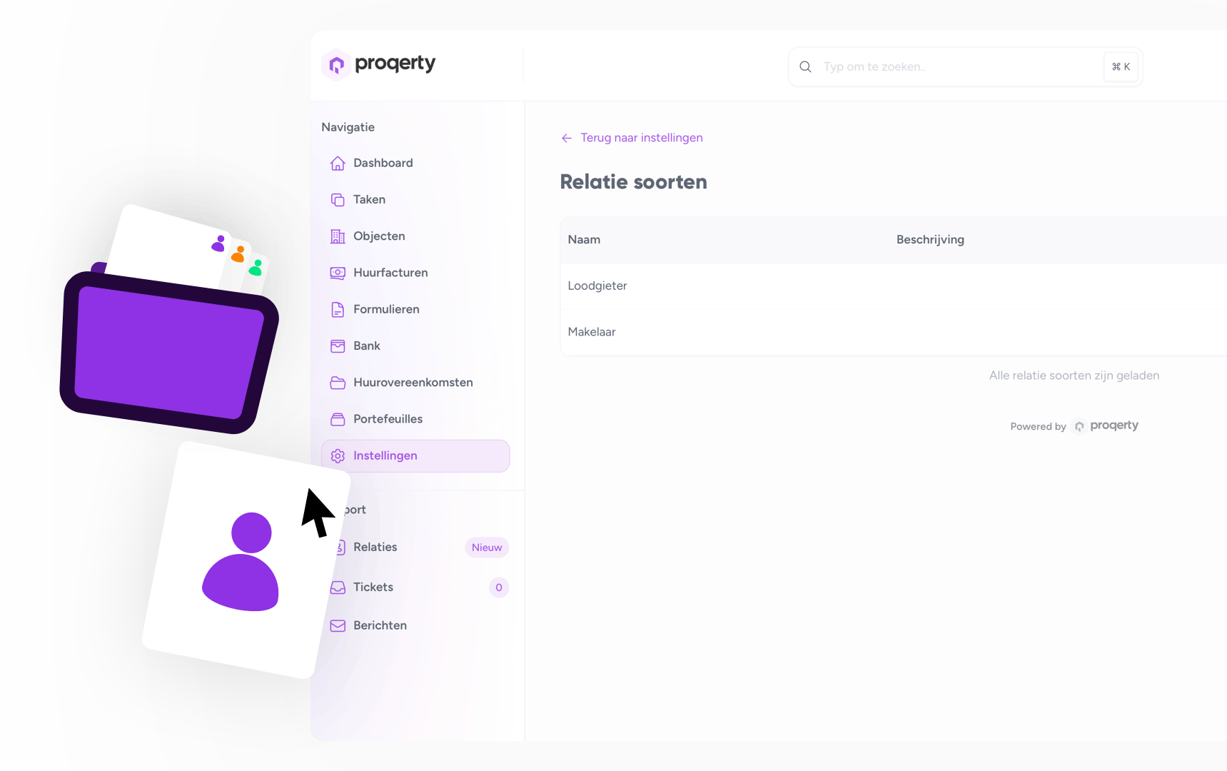 Beheer je contactpersonen in vastgoed beheer software
