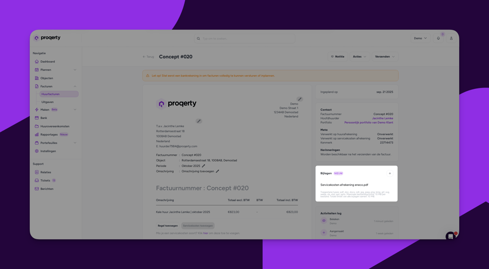 release 10 file upload facturen